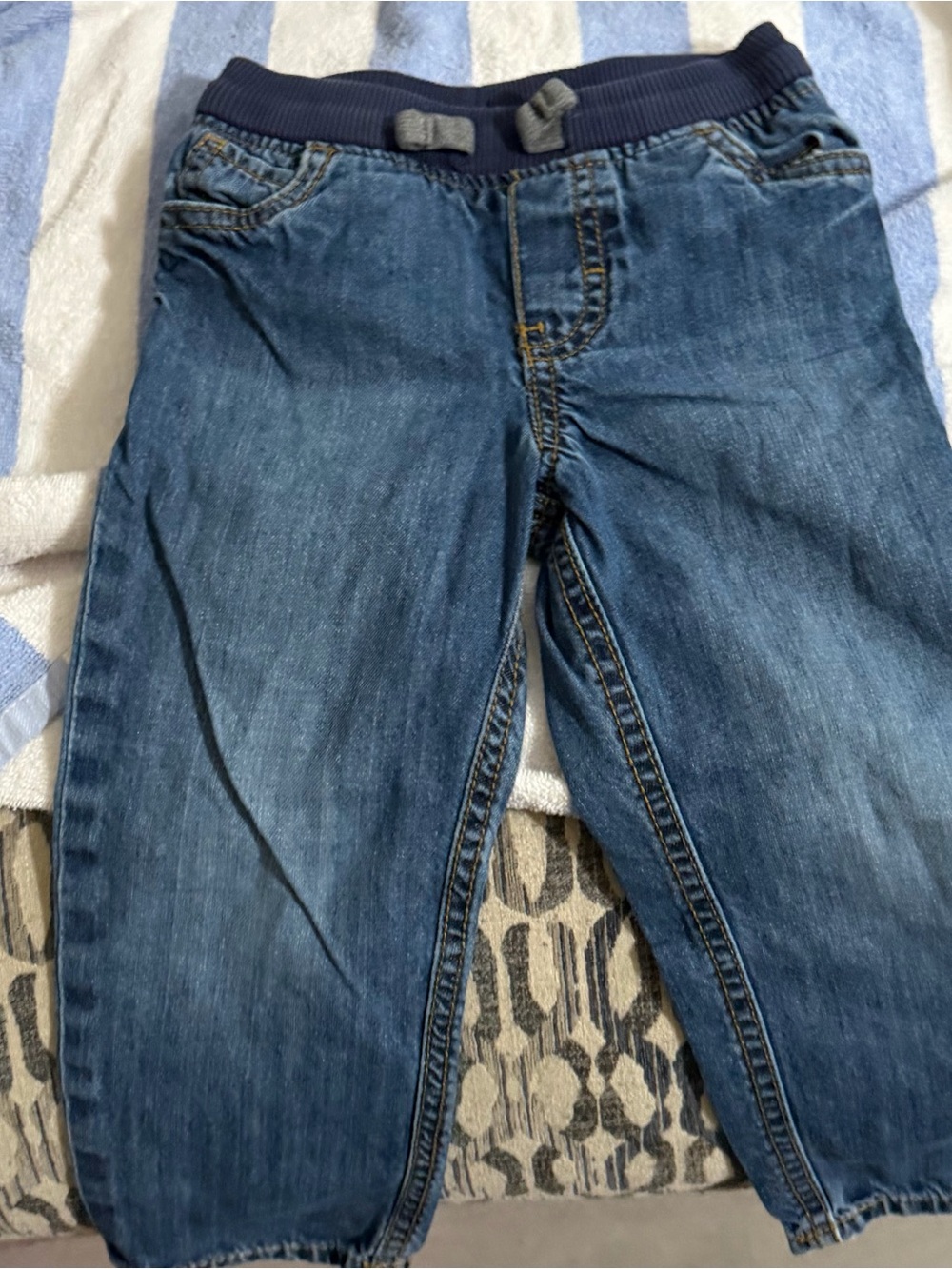 Carter’s Size 3t Navy Blue Relaxed-Fit Elastic Waist Jeans